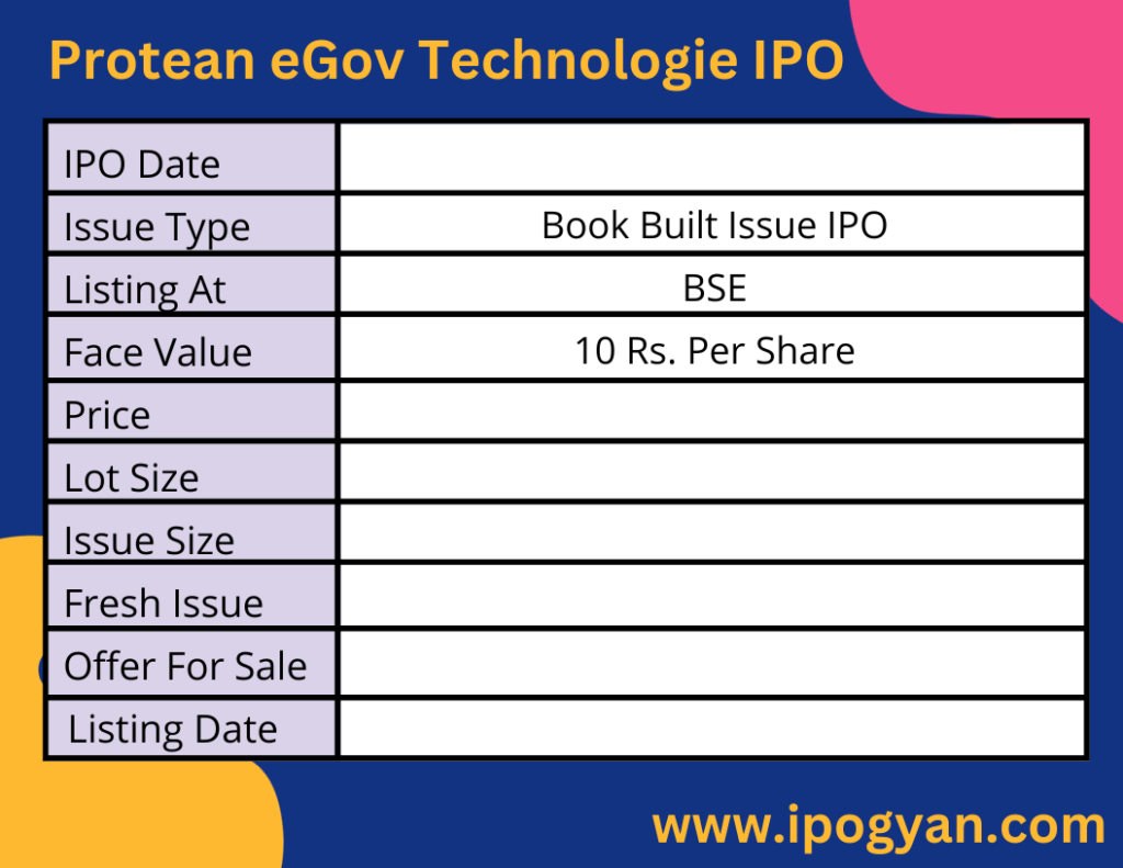 Protean eGov Technologies IPO Details