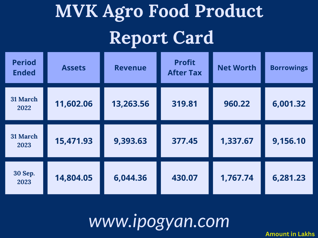 MVK AGRO FOOD PRODUCT Financials
