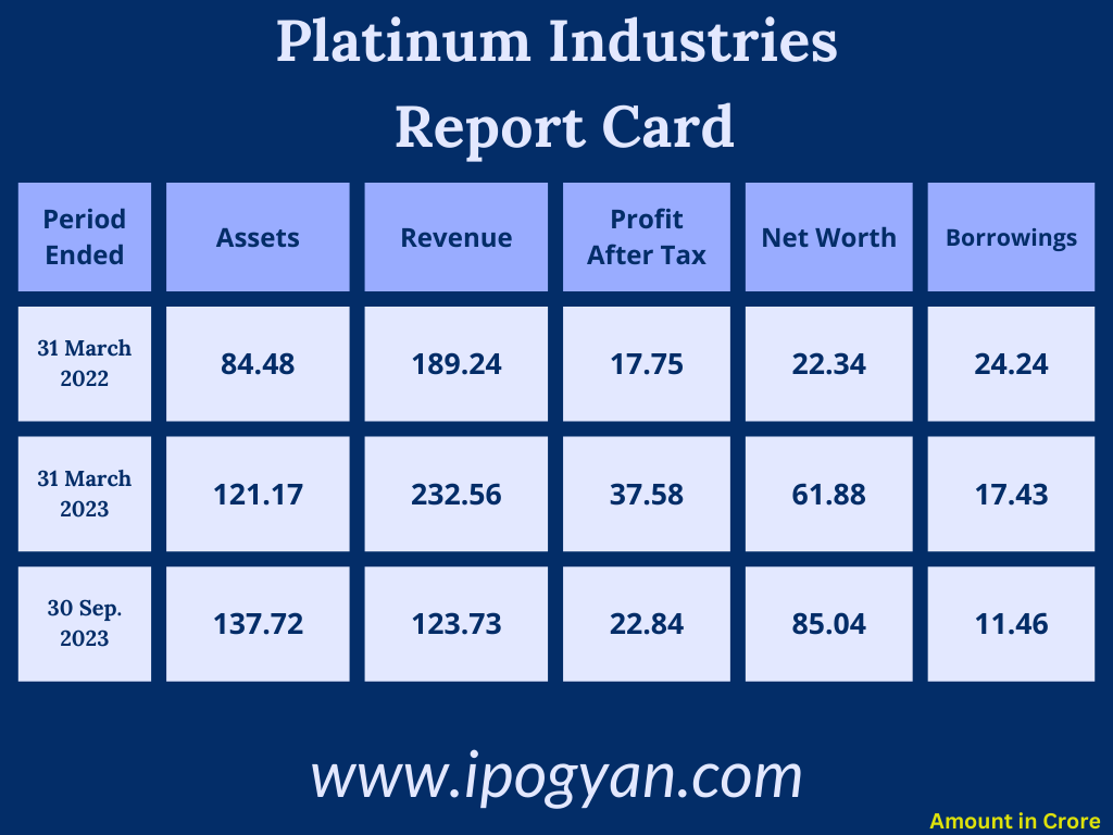 Platinum Industries Financials