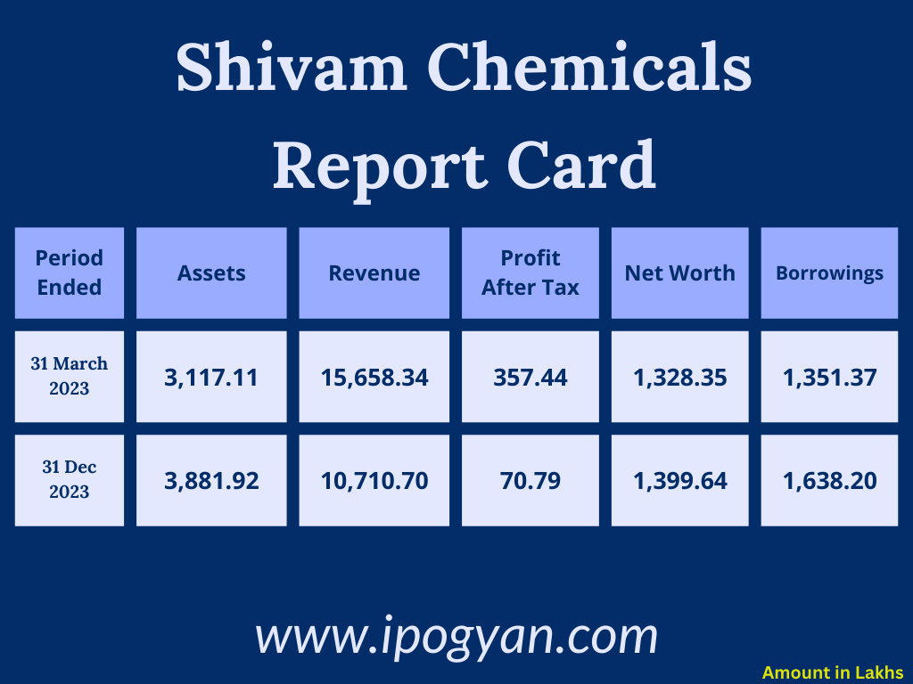 Shivam Chemicals Financials