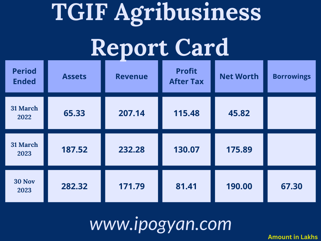 TGIF Agribusiness Financals