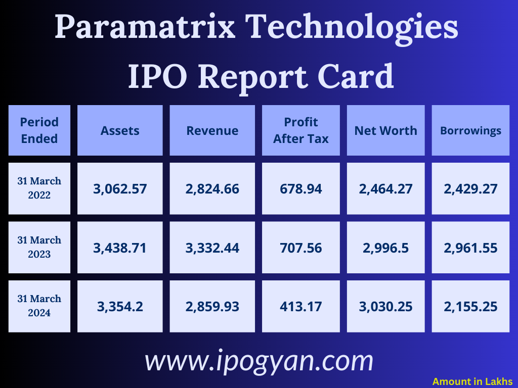 Paramatrix Financials