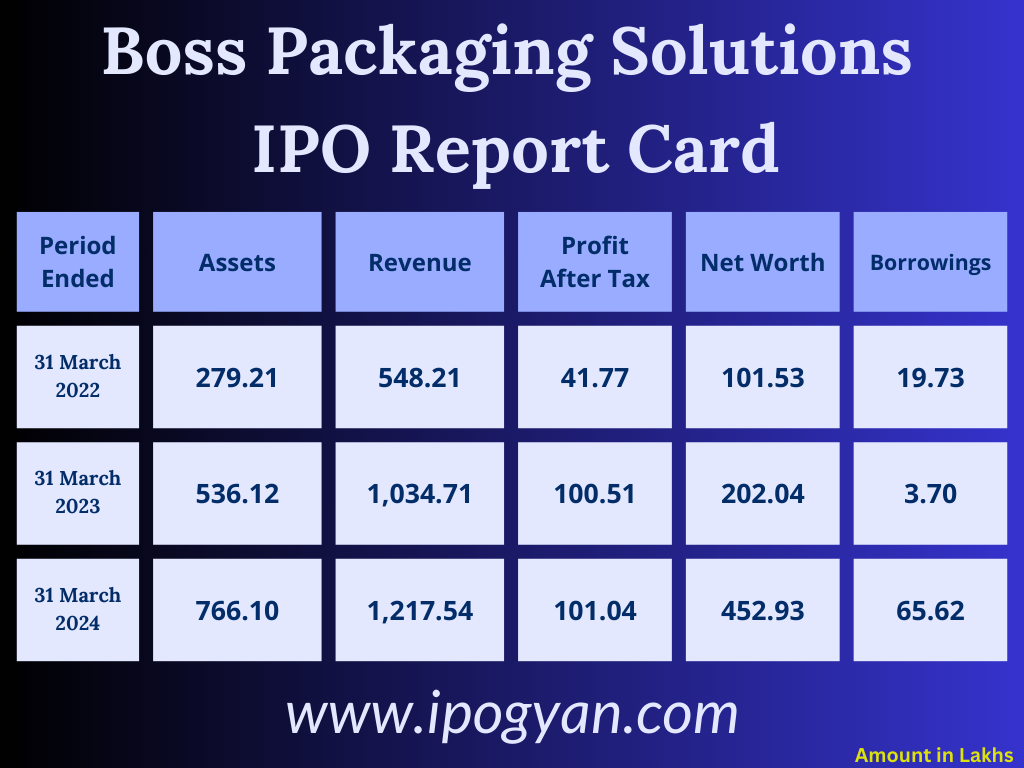 Boss Packaging Solutions Financials